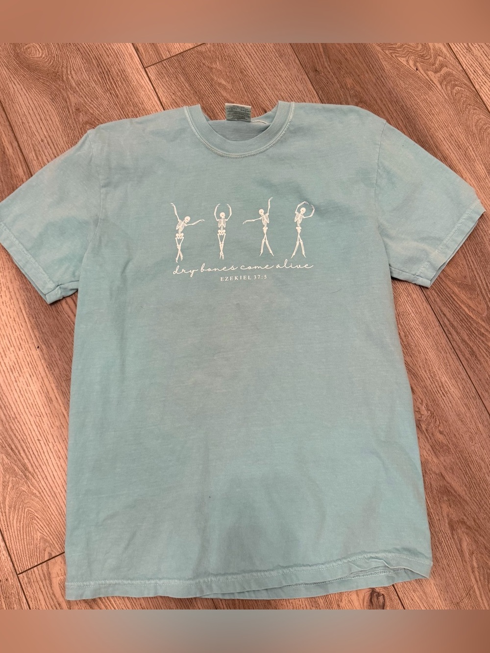 Aqua Graphic Tee - 'Dry Bones Came Alive'